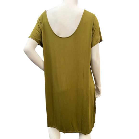 Daily Ritual Women's Jersey Regular-Fit Ballet-Back t-Shirt Olive Green Dress XL - Picture 11 of 11